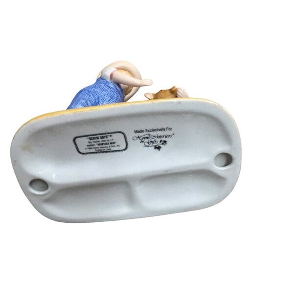 Home Interiors 1998 Denim Days Barnyard Baby Debbie  Danny Porcelain Figurine - Picture 6 of 6